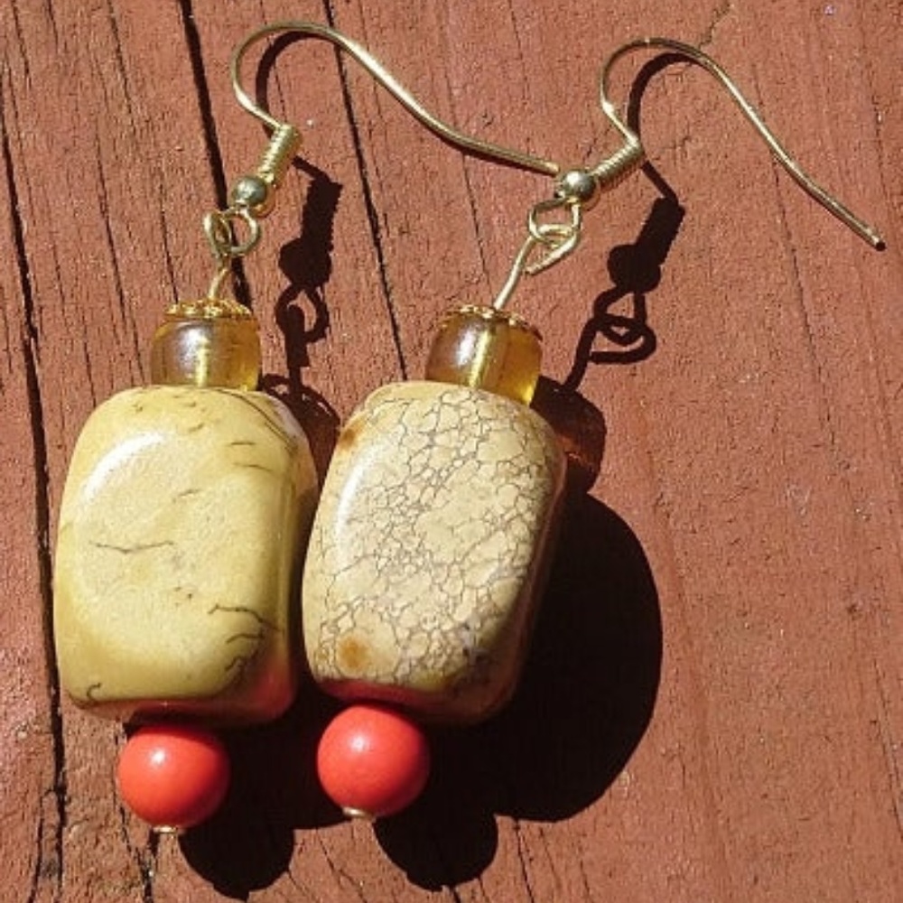 Stone Marble Earrings
